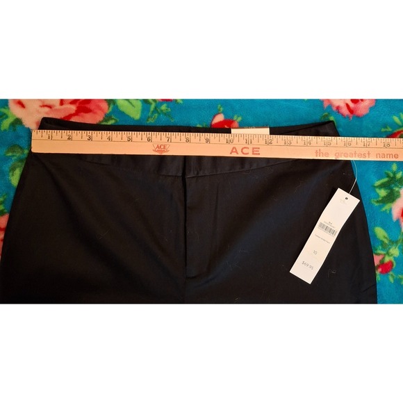 Coldwater Creek Women's Size 10 Black Sateen Ankle Pant Cotton Stretch NWT - Picture 4 of 13